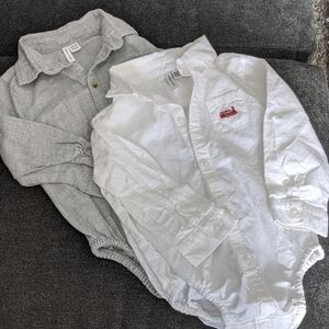 Janie and Jack Heather Gray Baby Bodysuit